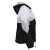 Womens  Long-sleeved Hooded Zipper  Stitching Contrast Color Windbreaker Coat