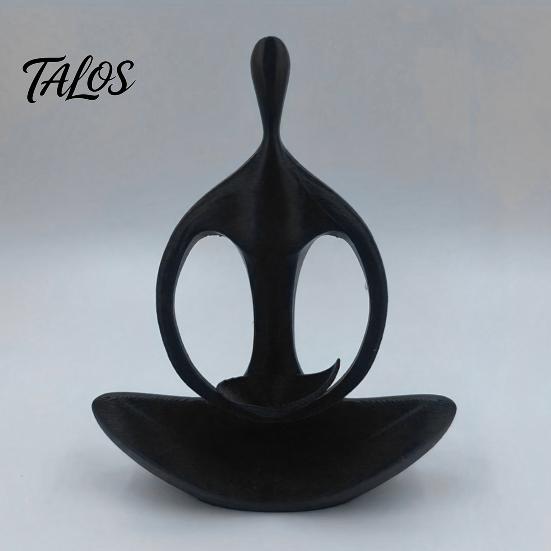 Minimalist Zen Humanoid Sculpture Ornament, 3D Printed Abstract Figurine with Smooth Surface And Delicate Texture, Compact Home Decoration for Living