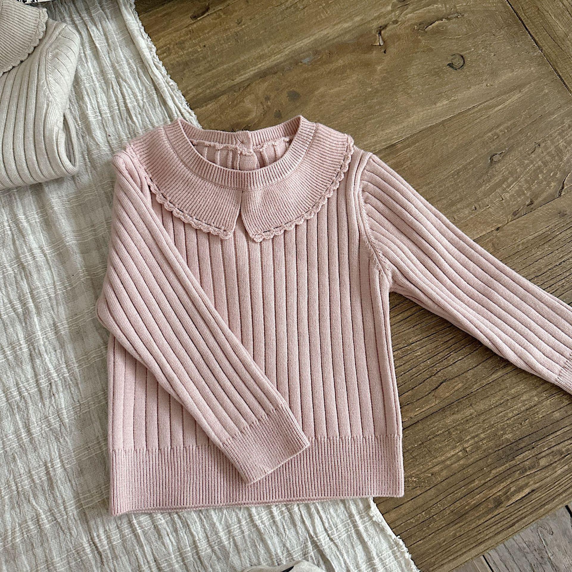 

Оформление: Вязаный шерстяной свитер для девочек Vimu - Осенне-зимний детский топ в корейском стиле 140 cm розовый