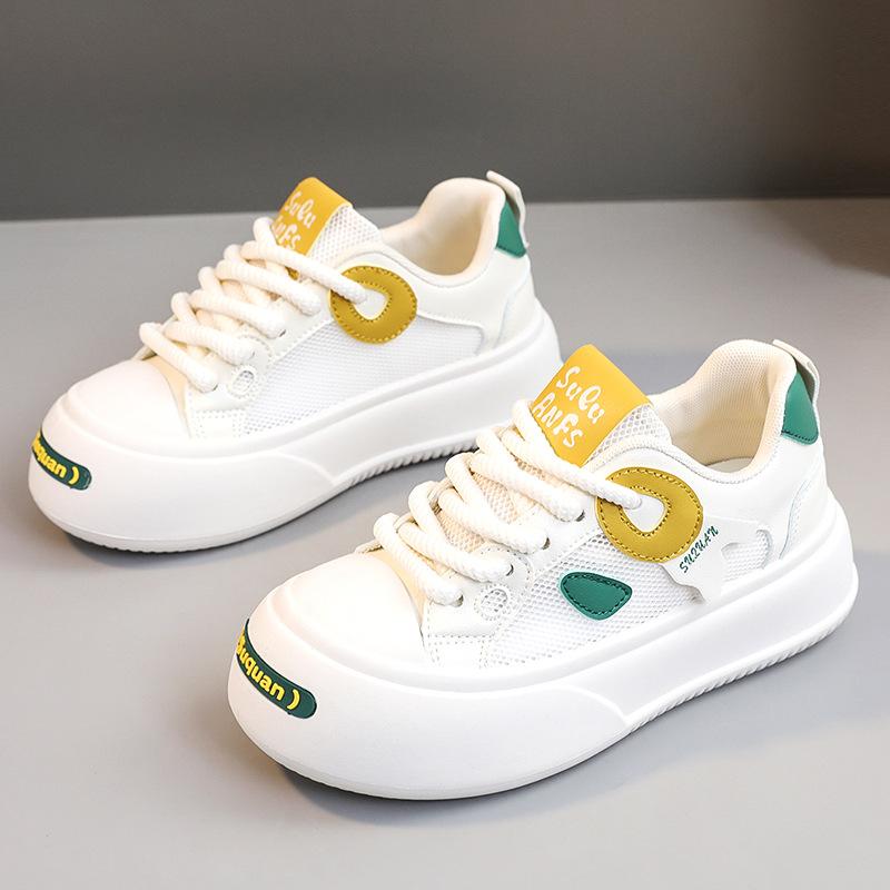 Spring 2025 New Little White Shoes For Women Korean Version Women's Thick Soled Height Increasing Sneakers Trendy Womens Shoes
