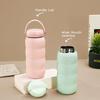 600ml Stainless Steel Vacuum Insulated Water Bottle With Wide Mouth Carry Strap Outdoor Sports Travel Office