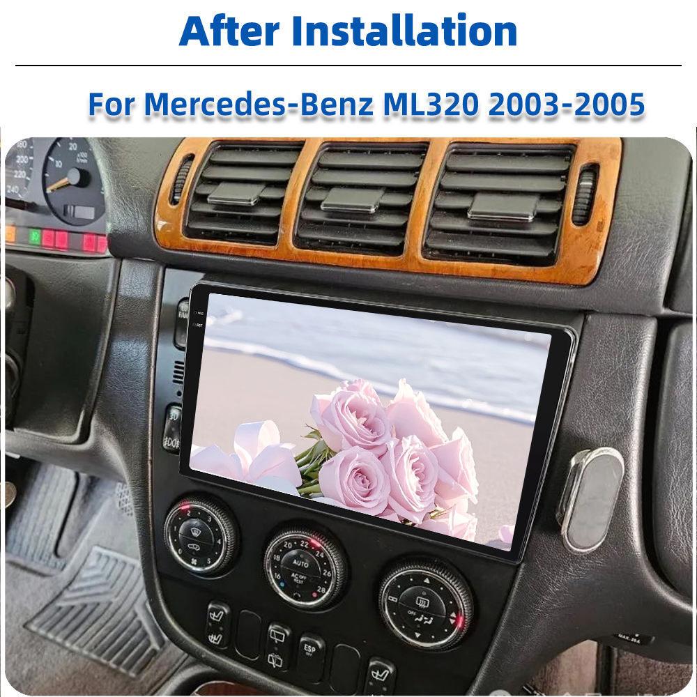 For Mercedes BENZ ML320 2003-2005 LHD 9 Inch Car Fascia Frame Decorative Panel Mounting Auto Interior Accessories