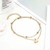 Metal Moon Charm Anklet Set