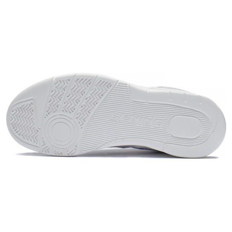 Li Ning Retro 90 Cushioning Slip Resistant High top Casual Shoes Women's White Gray ABCS098-1