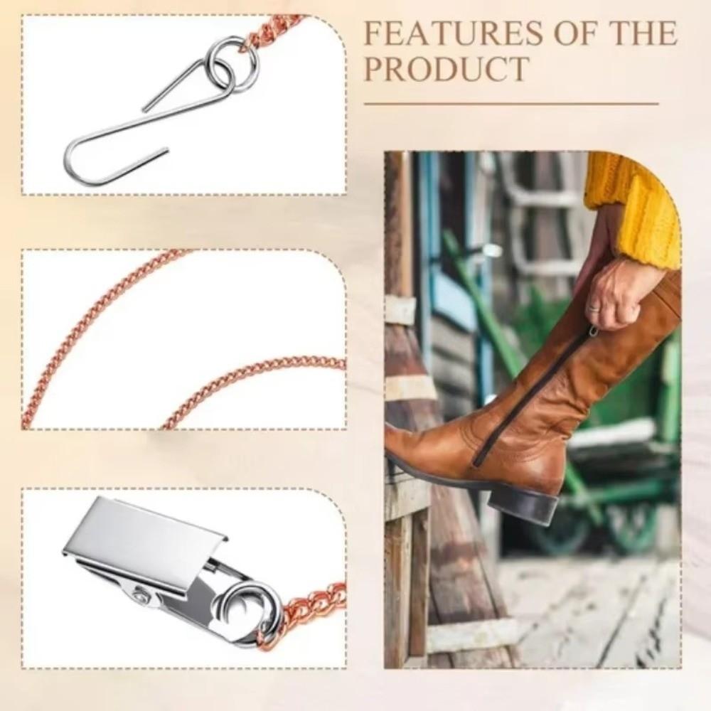 Replacement Zipper Dress Zipper Pull Helper With Hook DIY Craft Zip Aid Tool Fine Button Chain Zipper Chain Garment Zipper