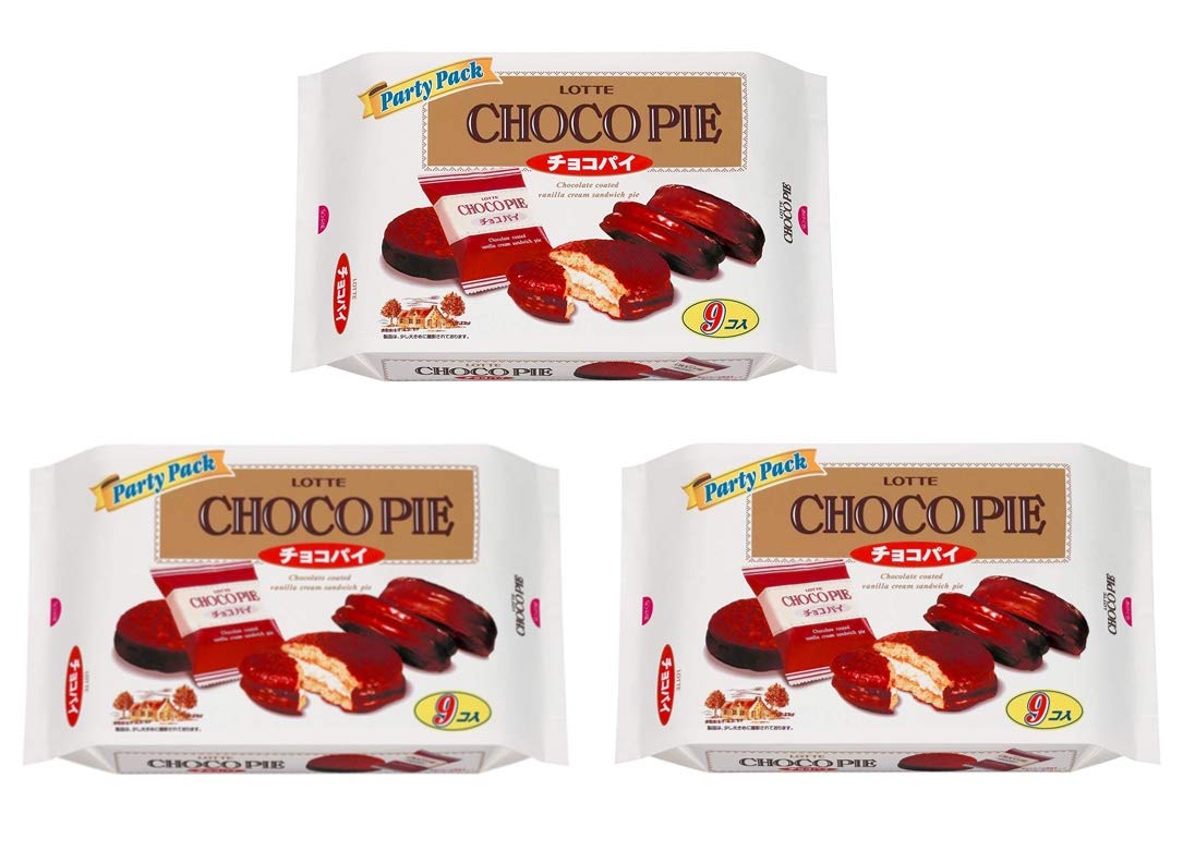 

пакетики Lotte Choco Pie Party Pack 9 штук [3 комплекта]