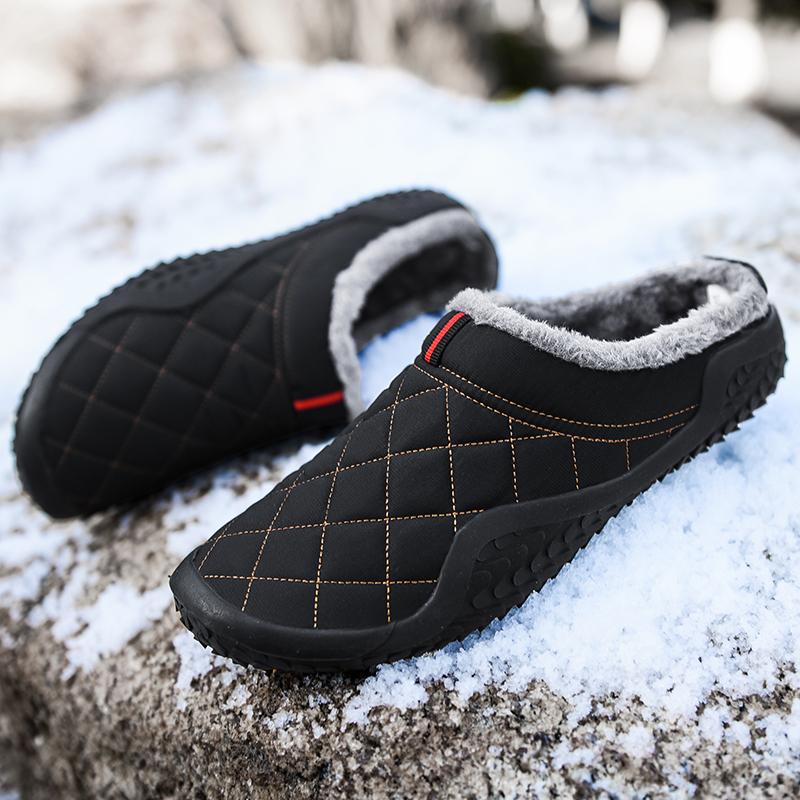 Fashion Big Size 39-48 Lazy Cotton Slippers Men Winter Outdoor Men Shoes WaterProof Cold-Proof Casual Shoes Men Plush Warm Man Footwear