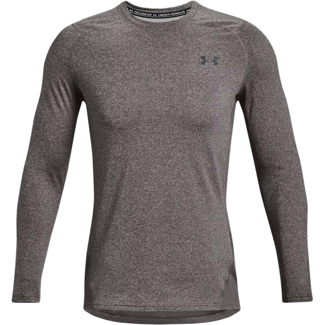 

Under Armour Solid Color Crew Neck Pullover Long Sleeve T-Shirt Men Tops Charcoal 1366068-021 XXL