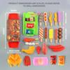 Kids Simulation Barbecue Toy Set BBQ Cooking Pretend Play Kitchen Toys Interactive Grill Play Food Cookware Playset for Children