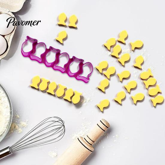 Goldfish Cookie Cutter Mini Cutter, 6/25-Cavity Fish Shaped Baking Mold for Silicone Biscuit Snacks Dough Toast Cheese, Plastic Stamp Kids Party Tools
