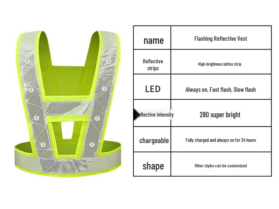 LED-blinkende reflektierende Weste für die Sicherheit beim Nachtfahren