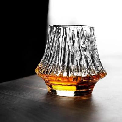 Vulkanglas Tasse Kaffeetasse Flamme, Berg Fuji Tasse Whiskyglas Edo Glas Minimalistisches Design Kunst Handarbeit