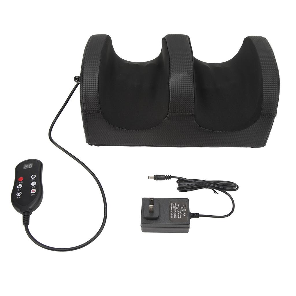 Electric Foot Massager Heating Kneading Roller Hot Compression Foot Massager Muscle Relaxation Black