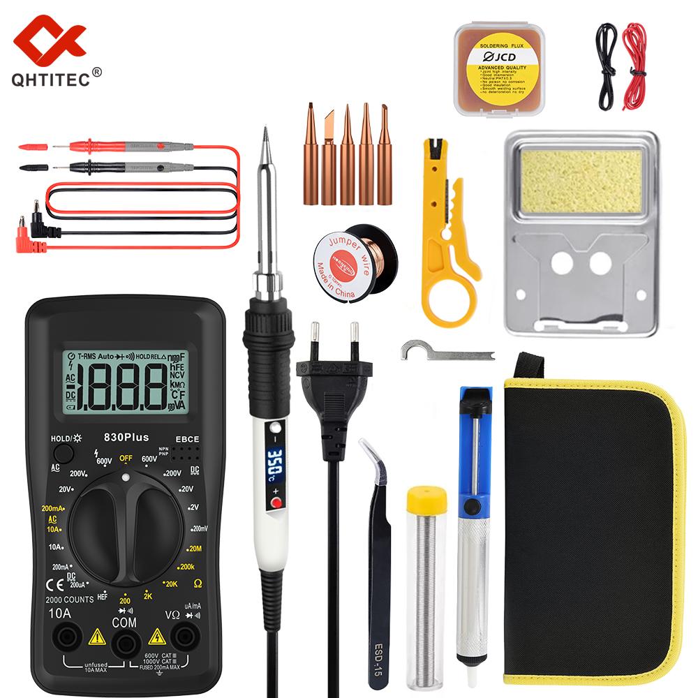 Digitalt multimeter loddeboltsett Ac/dc Spenningsstrøm True Rms Automatisk Tester 2000 Counts Ohm Amperemeter Multimetro