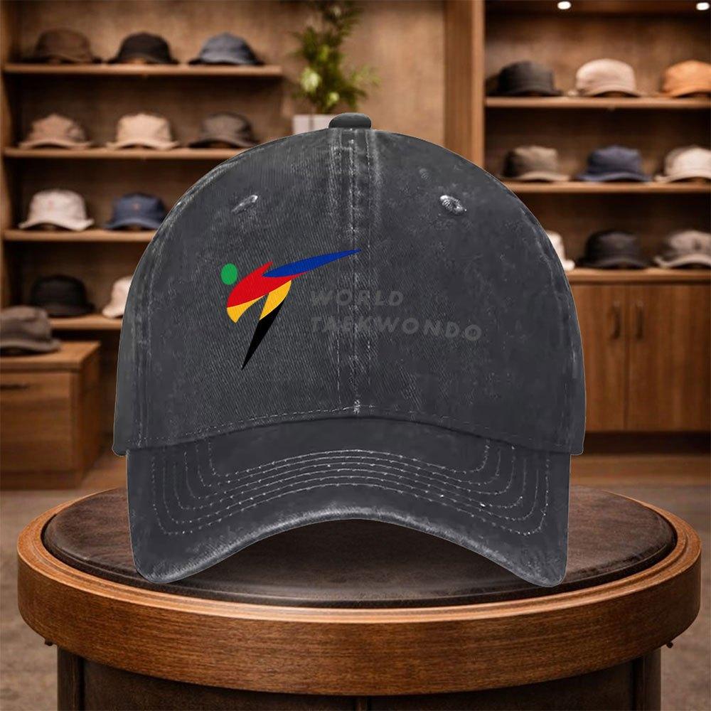 World Taekwondo Federation Bedruckte Baseballkappe Lässige Snapback Modehut Verstellbare Outdoor Freizeitkappe für Alle Jahreszeiten