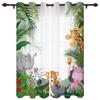 Wald Cartoon Tier Giraffe Kind Fenster Vorhänge Wohnkultur Wohnzimmer Vorhänge Küche Vorhänge Panel Vorhänge für Schlafzimmer
