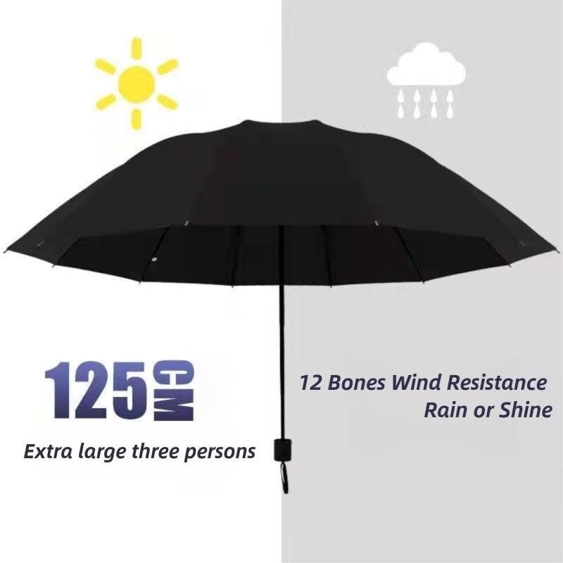 Extra Large Folding Unisex Umbrella, Dual-use for Sun and Rain, Sunshade Umbrella, Family Travel Umbrella