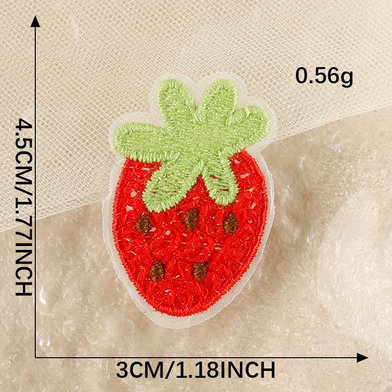 Computer Embroidery Label Jewelry Accessories Embroidery Love Strawberry Clothing Accessories Patch Sticker Handmade Diy Cloth Label Cloth Sticker