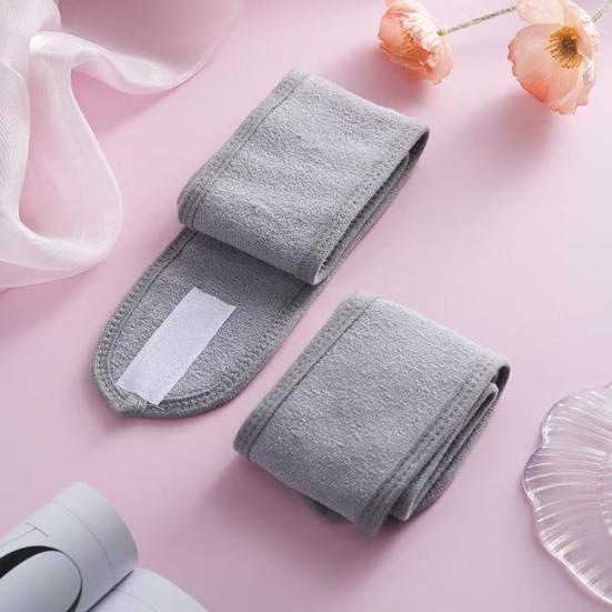 Hair Strap with Adjustable Fastener Tape Comfortable Velvet Cloth Fast Absorption Makeup Bathing Dressing Exercise Hair Band