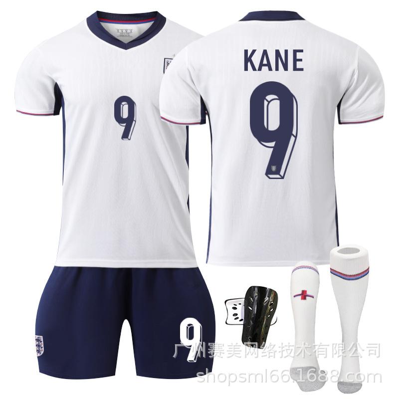 European Cup England Home Number: Kane 1 Bellingham 11 Foden Rice Short-sleeved Jersey Set