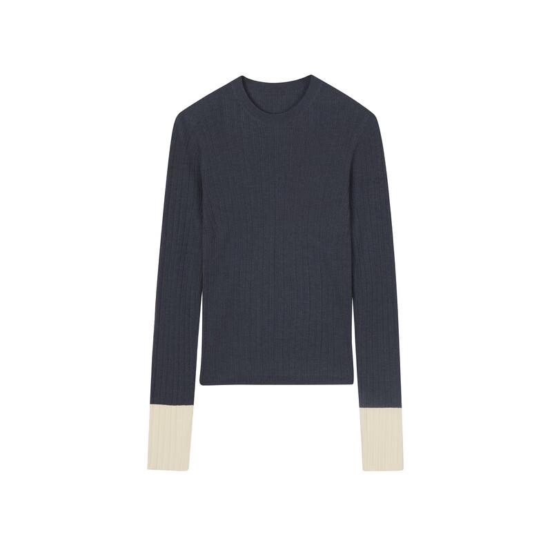 Less Merino Blend Round Neck Slim-Fit Sweater