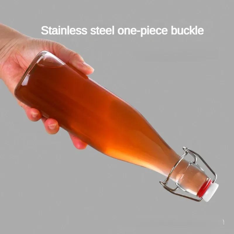 Kitchen Dining Bar Drinkware The Wine Bottle Water Bottles Seal Up Glass Bottles Glass Water Bottles Set (Empty Bottle)