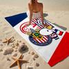 Tapis de plage USA FC Mode: Idéal pour les aventures estivales Doux, absorbant et à séchage rapide, convient pour la natation et le bain