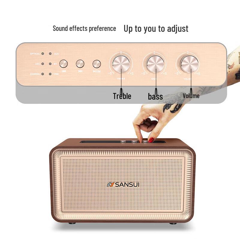SANSUI A5 Wireless Bluetooth Speaker with Subwoofer CN plug (adapter included)