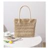 IELGY Vacation Beach Straw Bag Hollow Classy One-Shoulder Portable Woven Bag
