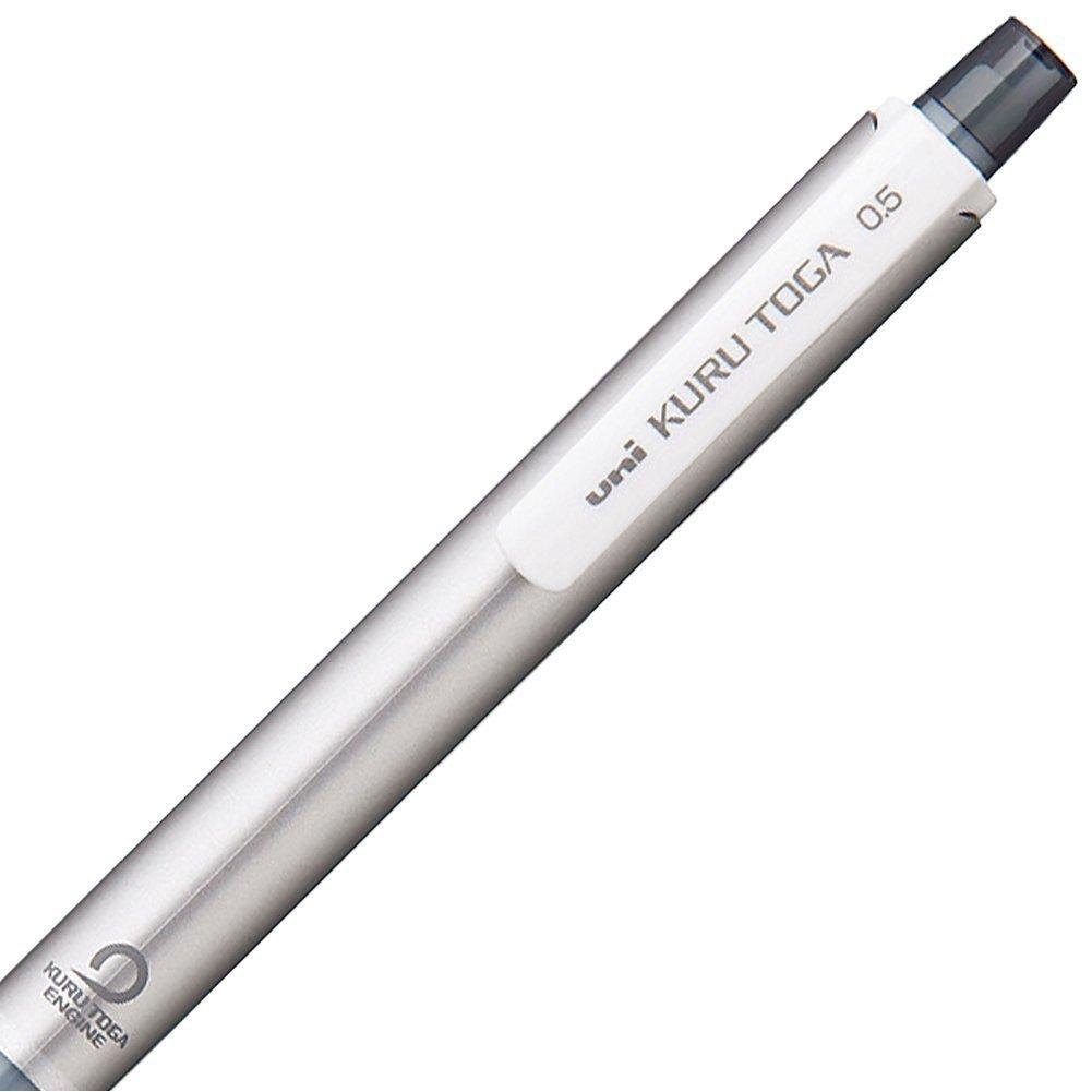 Mitsubishi Pencil Kuru Toga Mechanical Pencil 0.5 Automatic Lead Rotation Silver M54501P.26