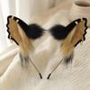 Furry Creature Ears Cosplay Headband Soft Ear with Golden