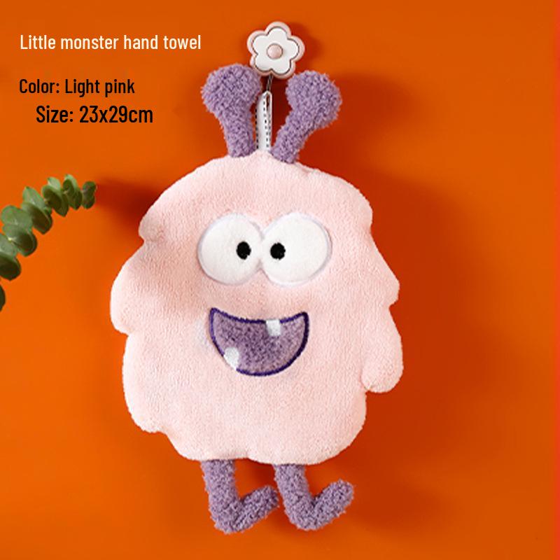 Cartoon Bear Duck Hanging Hand Towel - Absorbent & Quick-Drying for Bathroom.