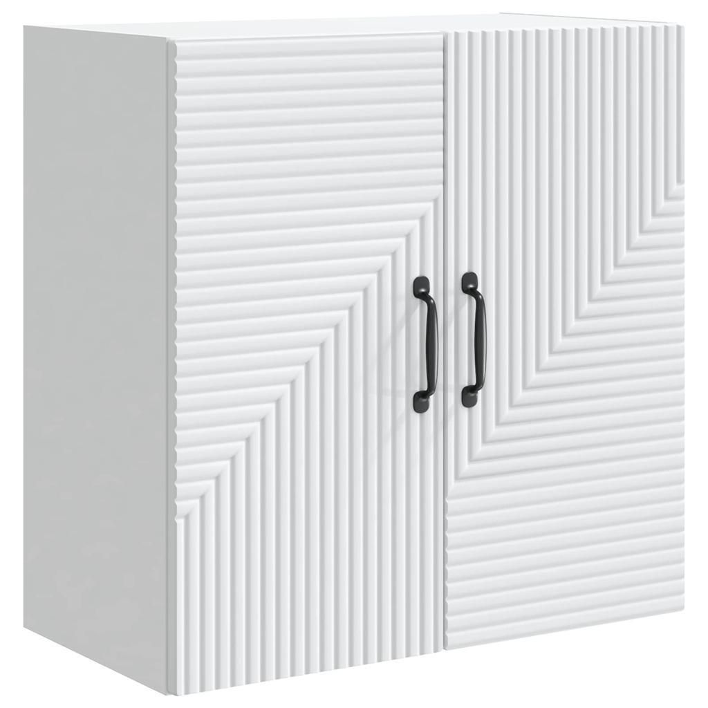 Wall Mounted Cabinet White 59 X 31 X 60 Cm Particleboard