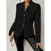 Fashion Long Sleeve Autumn and Winter Women Suit Jackets New Buttons Office Elegant Casual Shirts Loose Slim Fit Simple Female Basic Coats Clothing