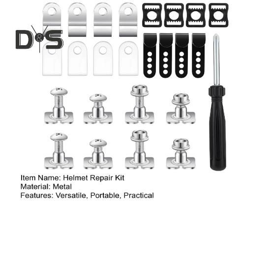 33 Buc. Kit Reparare Cască Hochei Piese de Schimb Cască Fotbal American Inclusiv Cleme J Cleme în Formă de R Cleme Vizieră Fotbal Garnituri de Cauciuc Șuruburi cu Piulițe