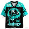 Hatsune Miku Ragazza Cartone Animato Grafica Maglia Manica Corta Regalo per Fan T-shirt Abbigliamento Cosplay Estate Maglietta da Uomo e da Donna