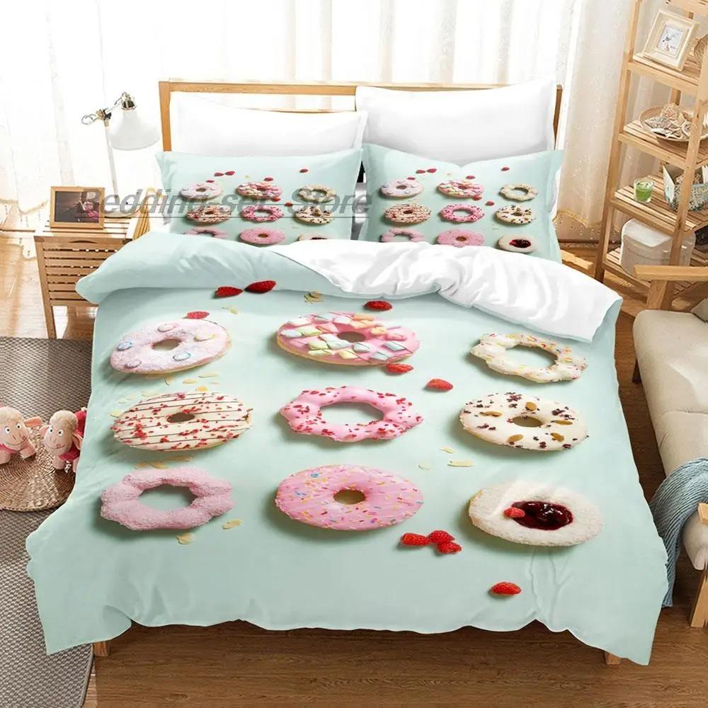 Mis Pastelitos Bedding Collection Single Twin Full Queen King Size Bed Collection Aldult Kid Bedroom Duvetcover Collections 3D Anime Bed Sheet Set