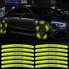 2025 For Mercedes-Benz 20pcs Luminous Car Wheel Hub Stickers High Reflective Stripe Tape For Mercedes Benz B/C/E/S Class A Class