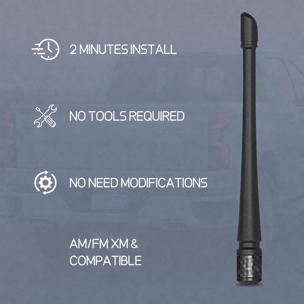 7inch antenna for Chevrolet Silverado and GMC Sierra Denali 1500 2500 3500 replaceable rubber truck antenna optimized FM/AM reception