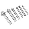 6pcs HSS Full Ground Chamfering End Mill Bits 90 Degree Angle 3 Flute Chamfer Bit Woodworking Use