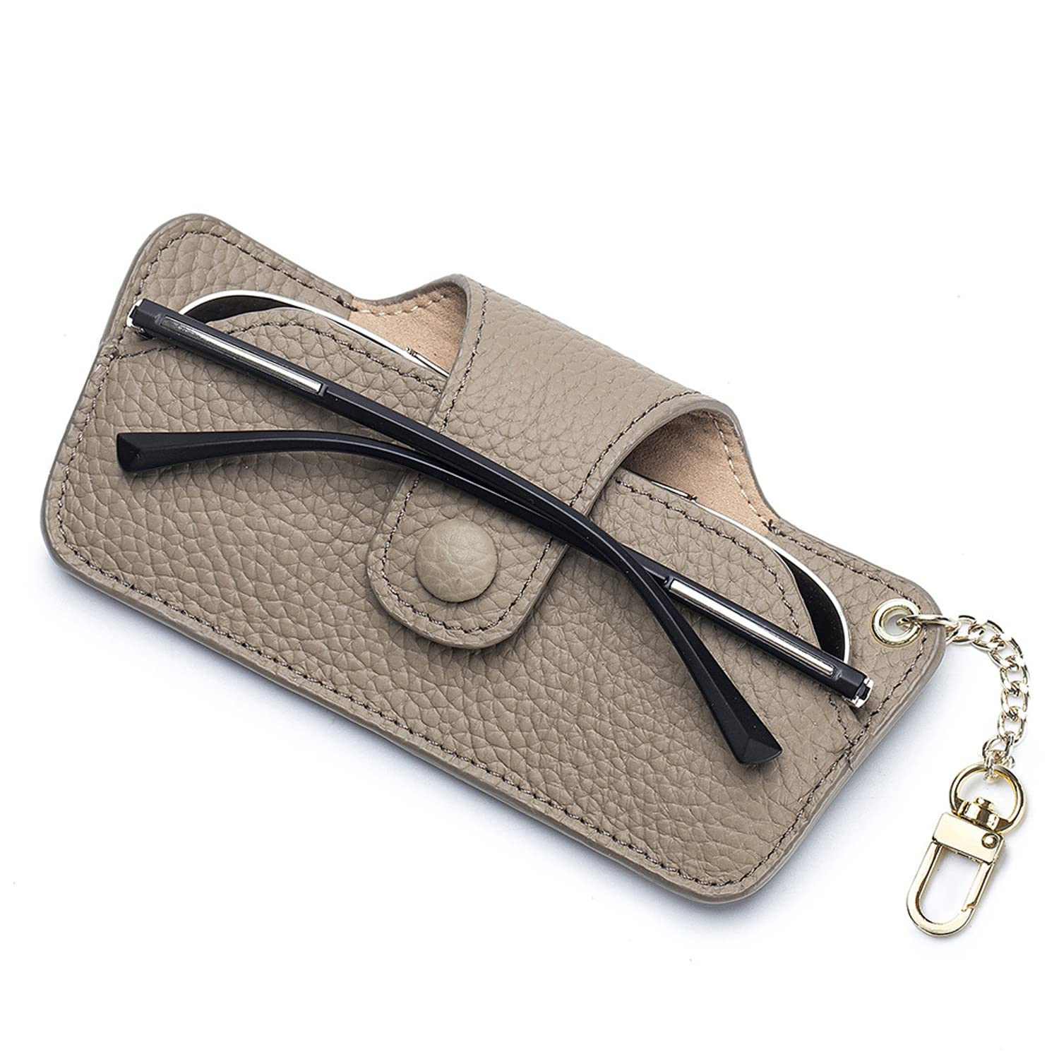 

WOMLEX Портативный чехол для очков и солнцезащитных очков для мужчин и женщин, Под кожу, Стильный, Легкий, Чехол, Хранение, (Серый) серый