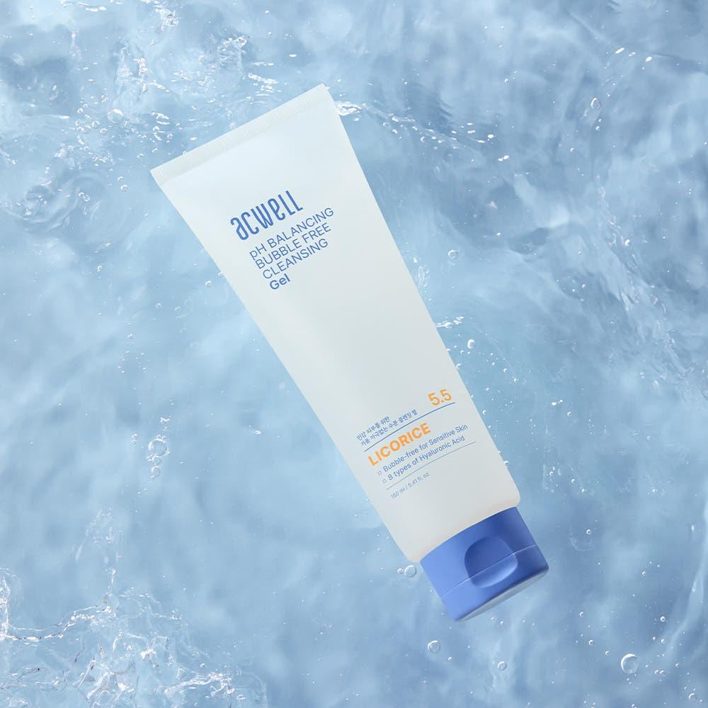ACWELL pH Balancing Bubble Free Cleansing Gel Mild Hydrating 160ml Facial Cleanser Gentle Wash