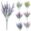 Stunning Lavender Plastic Bouquet With Realistic Appearance For Home Decor