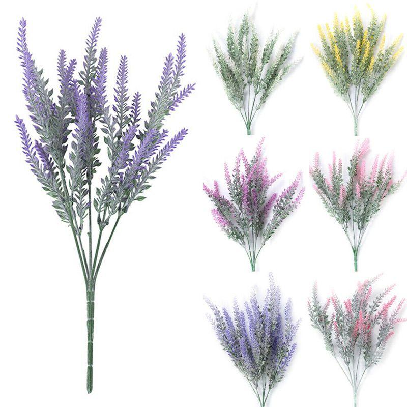 Stunning Lavender Plastic Bouquet With Realistic Appearance For Home Decor