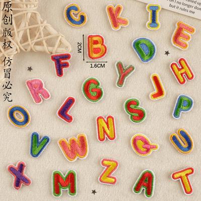 A-Z Stickaufkleber Cartoon Original Englisch Patch Bekleidungszubehör Abzeichenzubehör Aufbügeln < Unk > < Unk > Wappen Stoffaufkleber