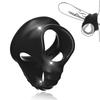 Silicone 4 Holes Penis Ring SM Testicle Bondage Ball Stretcher Cock Cage Semen Lock Dick Enlarger Male Masturbation Sex Supplies