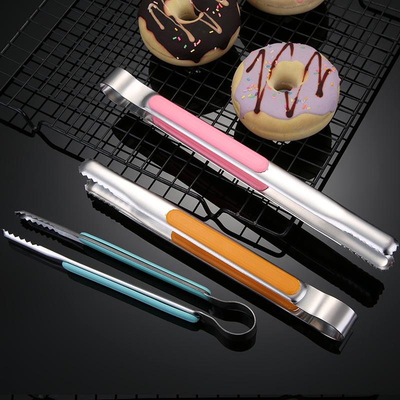 Stainless Steel BBQ Food Tongs Thickened Buffet Clamp Bread Steak Serving Clip Home Kitchen Cooking Utensils