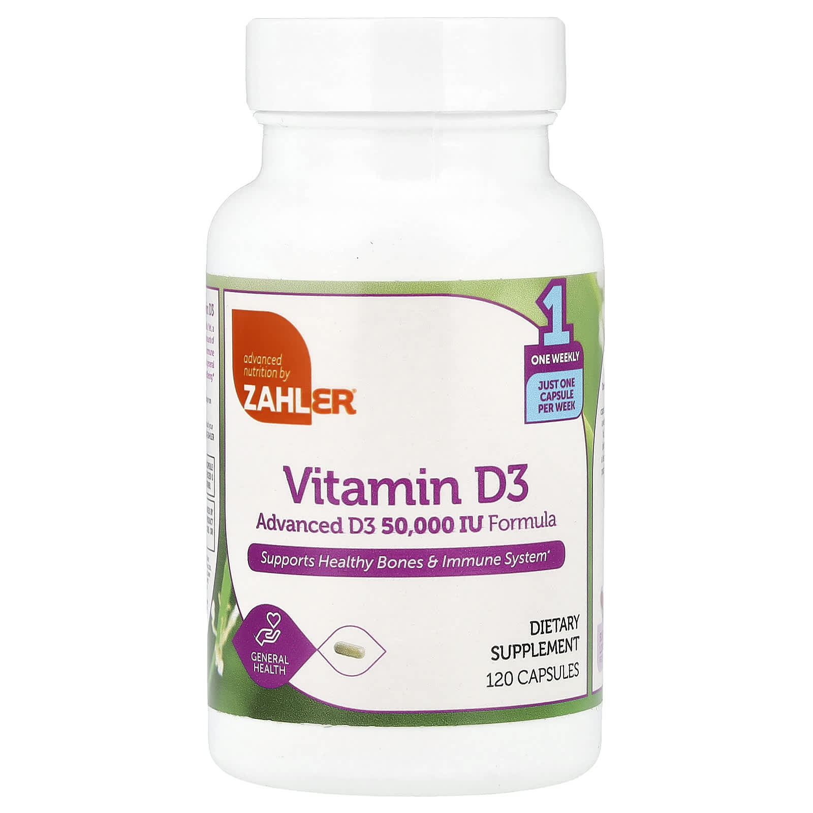 

Vitamin D3, 1,250Mcg (50,000Iu), 120 Capsules