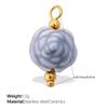 European and American sweet and cool style DIY dopamine ceramic pendant stainless steel plated 18K gold creative jewelry collection