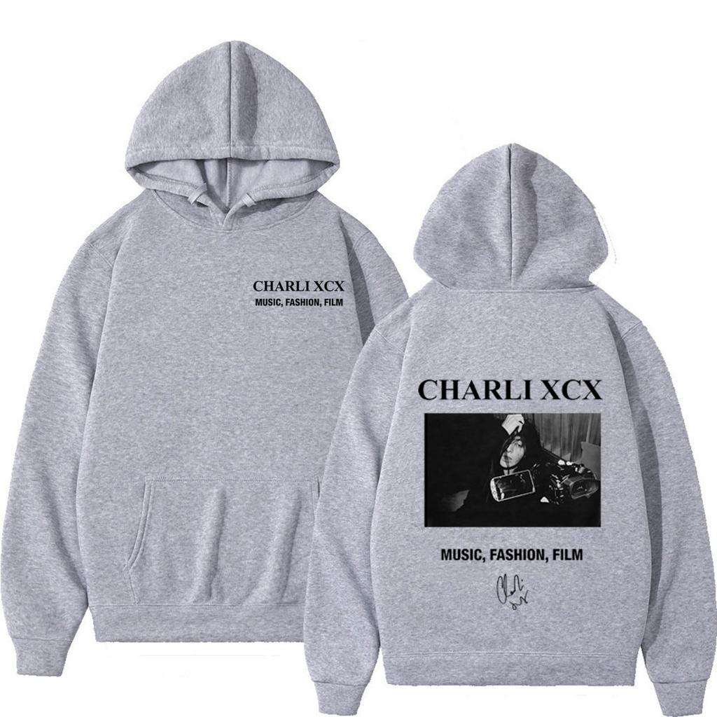 CHARLI XCX Album Music, Fashion, Film Tour 2026 Print Hoodie Men Women Fashion Pullover Loose Casual High Quality Sweatshirt